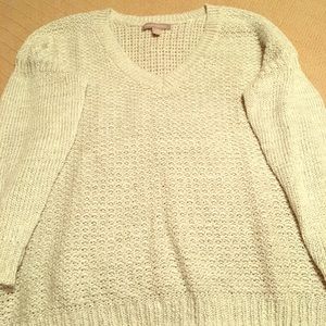Gray, sparkly knit Banana Republic sweater